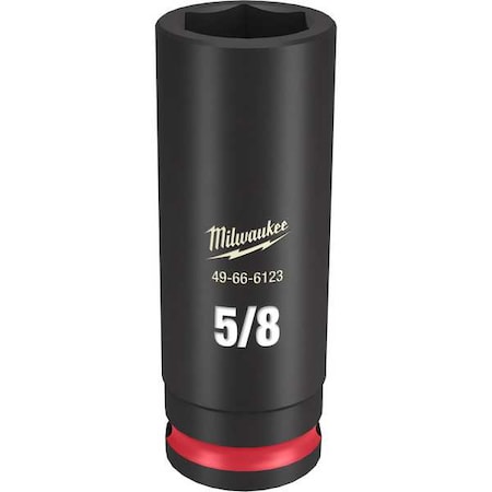Milwaukee Tool 5/8 in. SHOCKWAVE Impact Duty 3/8 in. Drive Deep Well 6 Point Impact Socket 49-66-6123