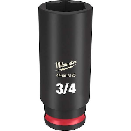 Milwaukee Tool 3/4 in. SHOCKWAVE Impact Duty 3/8 in. Drive Deep Well 6 Point Impact Socket 49-66-6125