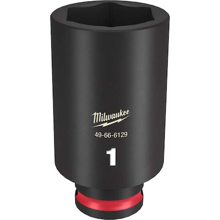 Milwaukee Tool 1 in. SHOCKWAVE Impact Duty 3/8 in. Drive Deep Well 6 Point Impact Socket 49-66-6129