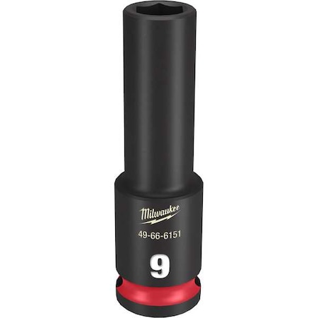 Milwaukee Tool 9mm SHOCKWAVE Impact Duty 3/8 in. Drive Deep Well 6 Point Impact Socket 49-66-6151
