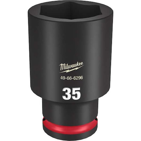 Milwaukee Tool 35mm SHOCKWAVE Impact Duty 1/2 in. Drive Deep Well 6 Point Impact Socket 49-66-6296