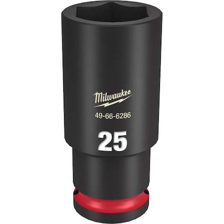 Milwaukee Tool 25mm SHOCKWAVE Impact Duty 1/2 in. Drive Deep Well 6 Point Impact Socket 49-66-6286