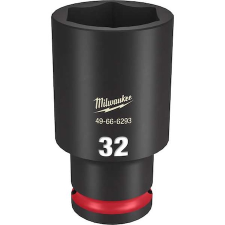 Milwaukee Tool 32mm SHOCKWAVE Impact Duty 1/2 in. Drive Deep Well 6 Point Impact Socket 49-66-6293