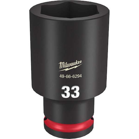 Milwaukee Tool 33mm SHOCKWAVE Impact Duty 1/2 in. Drive Deep Well 6 Point Impact Socket 49-66-6294