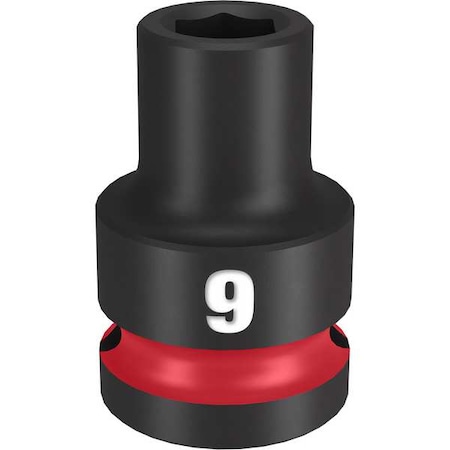 Milwaukee Tool 9mm SHOCKWAVE Impact Duty 1/2 in. Drive Standard 6 Point Impact Socket 49-66-6241