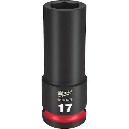 Milwaukee Tool 17mm SHOCKWAVE Impact Duty 1/2 in. Drive Deep Well 6 Point Impact Socket 49-66-6278