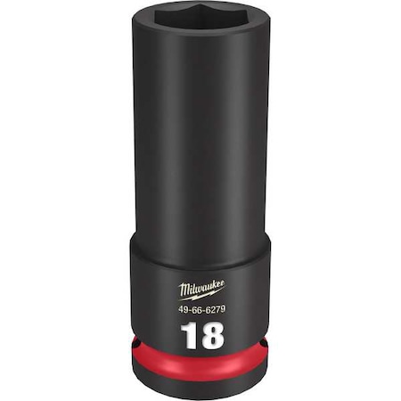 Milwaukee Tool 18mm SHOCKWAVE Impact Duty 1/2 in. Drive Deep Well 6 Point Impact Socket 49-66-6279