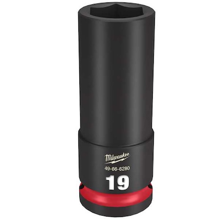 Milwaukee Tool 19mm SHOCKWAVE Impact Duty 1/2 in. Drive Deep Well 6 Point Impact Socket 49-66-6280