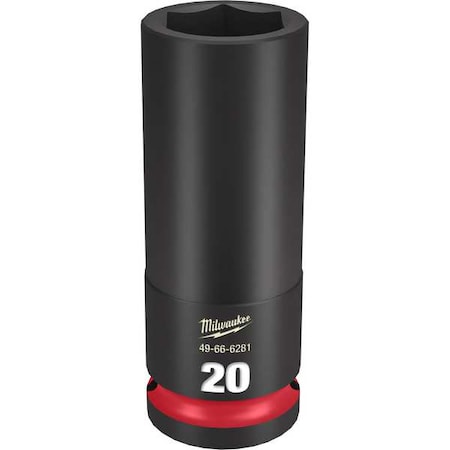 Milwaukee Tool 20mm SHOCKWAVE Impact Duty 1/2 in. Drive Deep Well 6 Point Impact Socket 49-66-6281