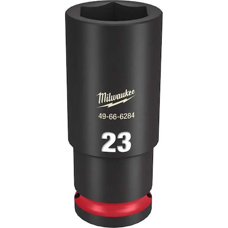 Milwaukee Tool 23mm SHOCKWAVE Impact Duty 1/2 in. Drive Deep Well 6 Point Impact Socket 49-66-6284