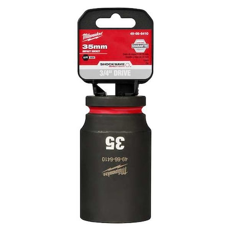 Milwaukee Tool 35mm SHOCKWAVE Impact Duty 3/4 in. Drive Deep Well 6 Point Impact Socket 49-66-6410