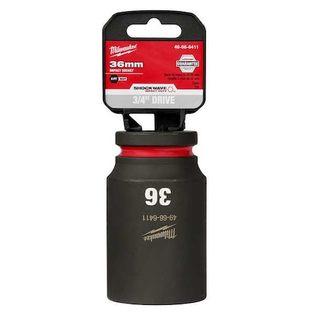 Milwaukee Tool 36mm SHOCKWAVE Impact Duty 3/4 in. Drive Deep Well 6 Point Impact Socket 49-66-6411