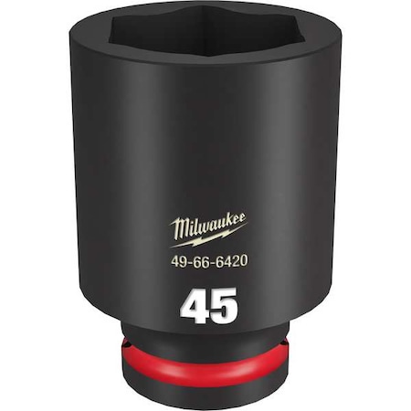 Milwaukee Tool 45mm SHOCKWAVE Impact Duty 3/4 in. Drive Deep Well 6 Point Impact Socket 49-66-6420