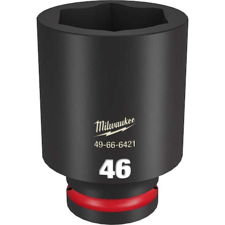 Milwaukee Tool 46mm SHOCKWAVE Impact Duty 3/4 in. Drive Deep Well 6 Point Impact Socket 49-66-6421