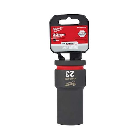 Milwaukee Tool 23mm SHOCKWAVE Impact Duty 3/4 in. Drive Deep Well 6 Point Impact Socket 49-66-6398