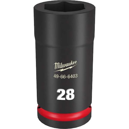 Milwaukee Tool 28mm SHOCKWAVE Impact Duty 3/4 in. Drive Deep Well 6 Point Impact Socket 49-66-6403