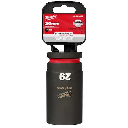 Milwaukee Tool 29mm SHOCKWAVE Impact Duty 3/4 in. Drive Deep Well 6 Point Impact Socket 49-66-6404