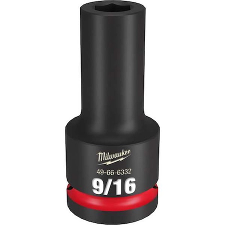 Milwaukee Tool 9/16 in. SHOCKWAVE Impact Duty 3/4 in. Drive Deep Well 6 Point Impact Socket 49-66-6332