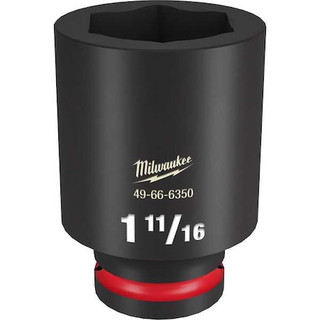 Milwaukee Tool 1-11/16 in. SHOCKWAVE Impact Duty 3/4 in. Drive Deep Well 6 Point Impact Socket 49-66-6350