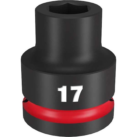 Milwaukee Tool 17mm SHOCKWAVE Impact Duty 3/4 in. Drive Standard 6 Point Impact Socket 49-66-6356