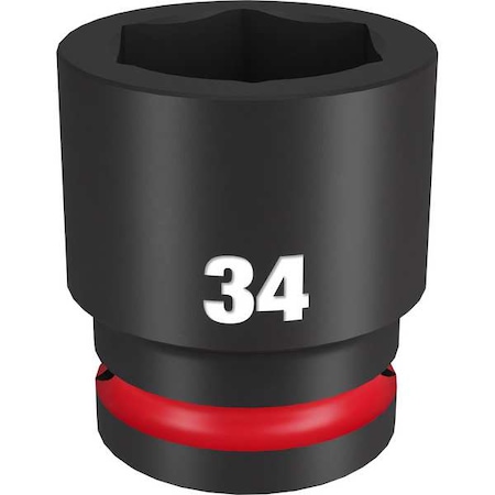 Milwaukee Tool 34mm SHOCKWAVE Impact Duty 3/4 in. Drive Standard 6 Point Impact Socket 49-66-6372