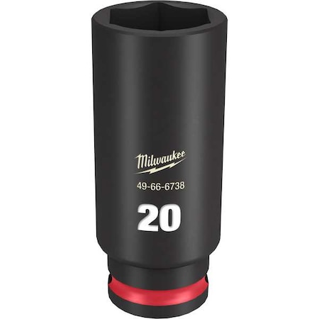 Milwaukee Tool 20mm SHOCKWAVE Impact Duty 3/8 in. Drive Deep Well 6 Point Socket 49-66-6738
