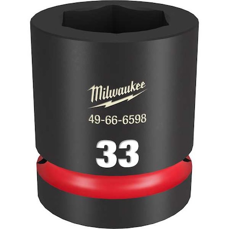 Milwaukee Tool 33mm SHOCKWAVE Impact Duty 1 in. Drive Standard 6 Point Impact Socket 49-66-6598