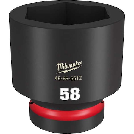 Milwaukee Tool 58mm SHOCKWAVE Impact Duty 1 in. Drive Standard 6 Point Impact Socket 49-66-6612