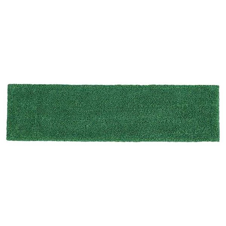 Rubbermaid Commercial Flat Mop Pad, Clip-On Connection, Green, Microfiber 2132431