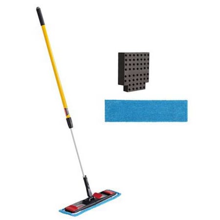 Rubbermaid Commercial 42 in Adaptable Flat Mop Pad Kit, Yellow Steel 2132426