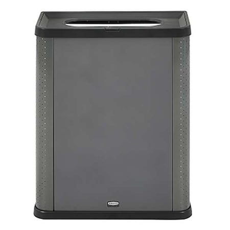 Rubbermaid Commercial Elevate(TM) 23 gal Rectangular Indoor Metal Can, Gray, None, Metal, 12 3/4 in 2136963