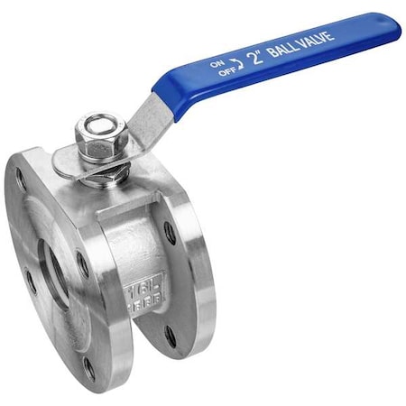 Usa Industrials Manual 2-Way Ball Valve, Flange, 316 SS ZUSA-VLV-173