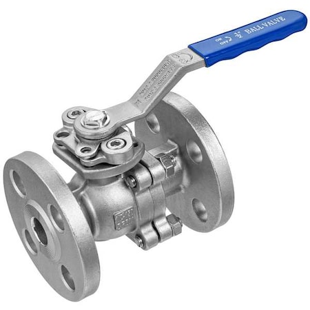 Usa Industrials Manual 2-Way Ball Valve, Flange, 316 SS ZUSA-VLV-181