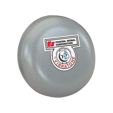 Federal Signal Gong Bell, Bell, Continuous, Not Applicable, 102 dBA, Gray, Ceiling; Wall Mount A4