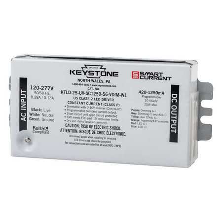 KEYSTONE TECHNOLOGIES LED Driver KTLD-25-UV-PS600-42-VDIM-LP2