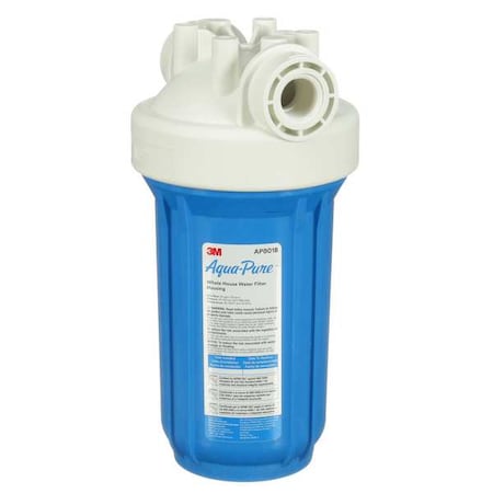 3M Aqua-Pure Filter Housing, 14 1/8" H, 7 1/8" Dia, Blue AP801B