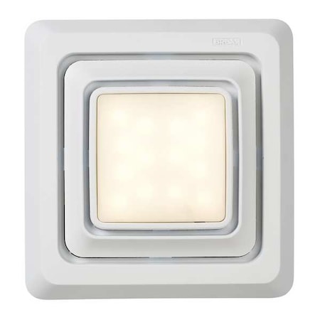 Broan-Nutone LED Lighted Grille, 9 3/4In, Plastic, White FG600