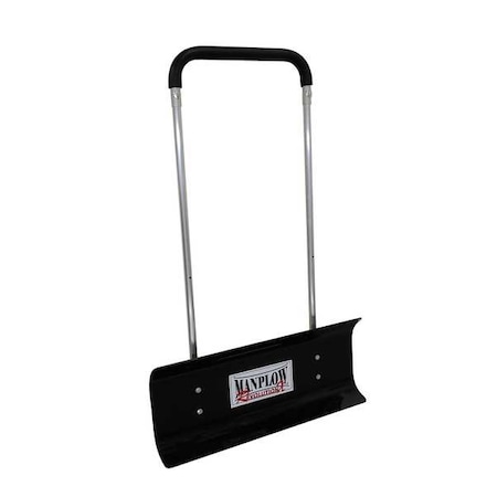 Manplow Snow Pusher, 32 in W x Plastic Blade, 50 in L Aluminum Handle RevX32