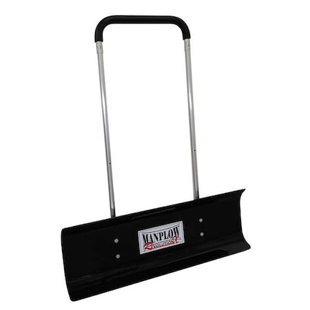 Manplow Snow Pusher, 40 in W x Plastic Blade, 50 in L Aluminum Handle RevX40