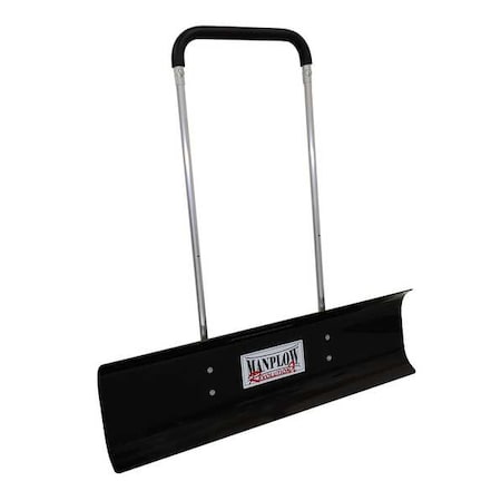 Manplow Snow Pusher, 48 in W x Plastic Blade, 50 in L Aluminum Handle RevX48