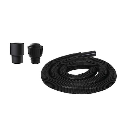 Dayton Vacuum Hose, 8 ft L, Black, Plastic 61HW20