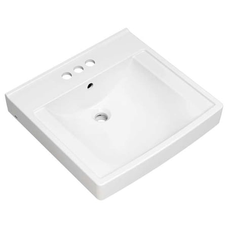 American Standard Bathroom Sink, 21"x20.25"x7.375", White 9134004EC.020