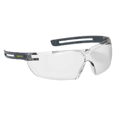 Hexarmor Safety Glasses, Anti-Fog & Anti-Scratch, Clear Lens, Charcoal Frame, Frameless 11-22003-05
