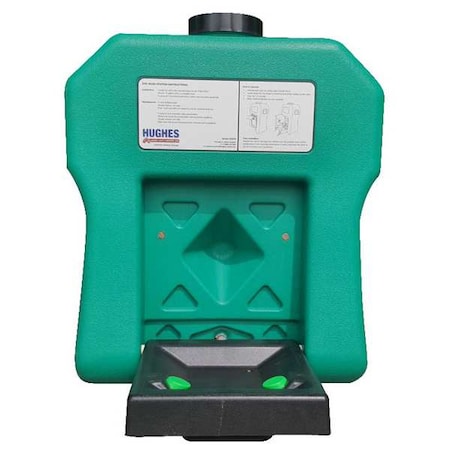 Hughes Safety Showers Gravity-Fed Eyewash Station, Portable, 16 gallon, Green 16GFEW