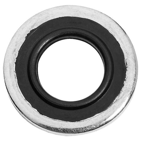 USA INDUSTRIALS Sealing Washer, Fits Bolt Size No. 10 Steel, Zinc Plated Finish, 10 PK ZMBSW-2