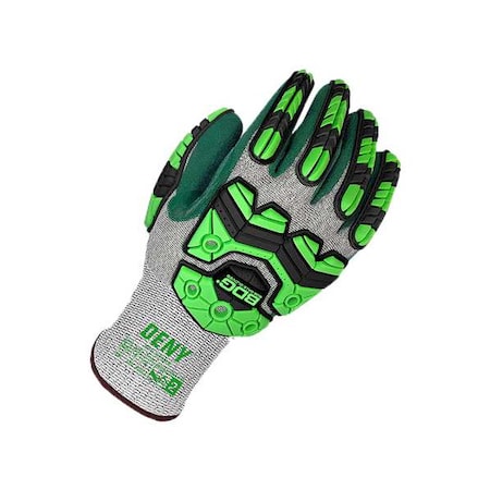 Bdg Cut-Resistant Impact Gloves, Cut Level A6 , Dipped , Nitrile , Sandy , L 1 PR 99-1-9793-9
