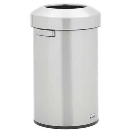 Rubbermaid Commercial Refine 16 gal Round Indoor Metal Can, Silver, None, Stainless Steel, Not Applicable 2147583