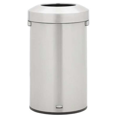 Rubbermaid Commercial Refine 23 gal Round Indoor Metal Can, Silver, None, Stainless Steel, Not Applicable 2147584