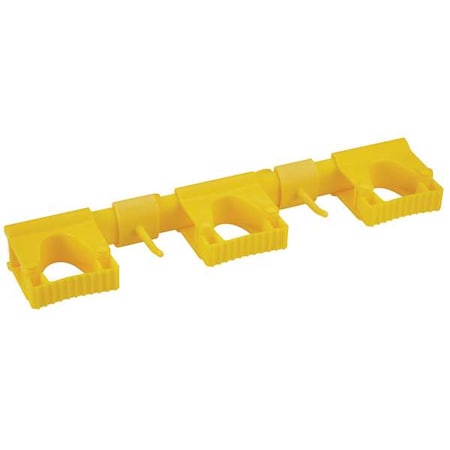 Vikan Tool Wall Bracket, 16 1/2 in L, Yellow 10116