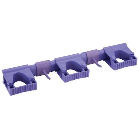 Vikan Tool Wall Bracket, 16 1/2 in L, Purple 10118